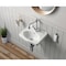 Whitehaus Collection 15 in Rectangular Wall Mount Basin with Integrated Oval Bowl and Single Faucet Drilling /w Overflow B-LO944 - alternate 7