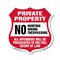 Signmission Private Property Shield Sign No Hunting, 12 Inch X 12 Inch, Plastic Sign SHI-P-12-446 - alternate 1