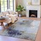 Homeroots 9' X 12' Sky Blue And Gray Abstract Washable Indoor Outdoor Area Rug 632033 - alternate 9