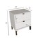 Homeroots 24" White Two Drawer Faux Wood Nightstand 533814 - alternate 6