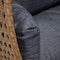Leisuremod Mendoza Light Brown Wicker Hanging 2 person Egg Swing Chair with Chacoal Cushions MSCLBR-53CBU - alternate 10