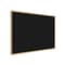 Ghent Recycled Bulletin Board, Oak Wood Frame, 2'H x 3'W, Black WTR23-BK - alternate 1