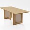 Homeroots 79" Natural Solid Wood and Rattan Double Pedestal Base Dining Table 712188 - alternate 1