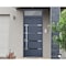Vdomdoors Steel Door Deux 1105 Gray Graphite Transom Window Stainless Inserts Single Modern Painted-W36xH80+1 DEUX1105EXD-GRE-W36xH80+16-RH-O - alternate 12