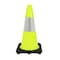 Traffic Kontrol 18in Traffic Safety Cone, 3 Lbs, Lime, 6in Hi Intensity Reflective Collars, 1PC TKTC-18-3-LM-1C - alternate 1