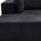 Homeroots 105" Black Corduroy Modular Sofa Chaise With Toss Pillows 723850 - alternate 4