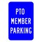 Sign Solutions Usa Parking Sign, 12 in W, Aluminum Sign, Blue DCS06DWT1218CUS00177 - alternate 1