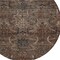 Homeroots 8' Brown Tan And Charcoal Round Damask Washable Indoor Outdoor Area Rug 603313 - alternate 9