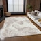 Homeroots 9' X 12' Ivory Beige And Taupe Floral Washable Indoor Outdoor Area Rug 589546 - alternate 6