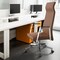 Leisuremod Aleen High-Back Office Chair in Upholstered Leather and Iron Frame with Swivel and Tilt, Dark Brown AOT19DBRL - alternate 9