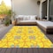 Homeroots 5' X 8' Yellow And Teal Blue Geometric Washable Indoor Outdoor Area Rug 613453 - alternate 7