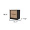 Homeroots 19" Black And Natural Wood Two Drawer Nightstand 534905 - alternate 7