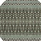 Homeroots 8' Brown Green And Olive Green Round Tribal Washable Indoor Outdoor Area Rug 582550 - alternate 8