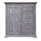 Homeroots 55" Gray Solid Wood Three Drawer Gentlemans Chest 524580 - alternate 1