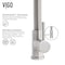 Vigo Brant Single Handle Pull-Down Sprayer Kitchen Faucet in Stainless Steel VG02003ST - alternate 7