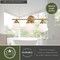 Vaxcel Huntley 3 Light LED Gold Brass Farmhouse Bathroom Vanity Wall Fixture White Schoolhouse Glass W0453 - alternate 10