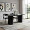 Homeroots 86" Black Solid Wood Pedestal Base Oval Dining Table 720693 - alternate 5