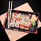 Ecoquality 9.35x5.75 Inch Black Sushi Tray with Lid, For Sushi, Appetizers and Desserts, 350PK EQSUST020-350 - alternate 5