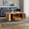 Homeroots 47" Natural Wood Oval Block Coffee Table With Storage 694833 - alternate 6