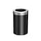 Gatco Modern Round 3 Gal. Wastebasket, Matte Black/Satin Nickel Lid 1912SN - alternate 1