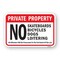 Signmission Private Property No Skateboards Bicycles Dogs Loit Aluminum, 18" H, A-1824-24840 A-1824-24840 - alternate 1