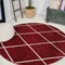 Jonathan Y Cole Minimalist Diamond Trellis Red/White 5 ft Round Area Rug SEU102I-5R - alternate 1