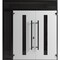 Vdomdoors Front Exterior Prehung Aluminum Double Doors Ronex1055 Teak 1 Sidelight and Top Transom Mirrored RONEX1055DEXD-OAK-W72+12xH96+12-RH-O - alternate 1