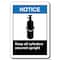Signmission 10 in Height, Plastic, 10" x 7", ANSI-710NS Keep All Cylinders Secured ANSI-710NS Keep All Cylinders Secured - alternate 7