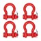 Mytee Products 4Pcs 5/8in Anchor Shackle Forged Carbon Steel w/ Safety Screw Pin 6,500 lbs WLL, 4PK SHACKLE-ANCHOR-BT-58x4 - alternate 1