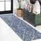Jonathan Y Carwa Tribal Diamond Trellis Blue/Ivory 2 ft. x 10 ft. Indoor/Outdoor Runner Rug SMB128C-210 - alternate 1
