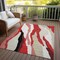 Homeroots 8' X 10' Red Black And Beige Abstract Washable Indoor Outdoor Area Rug 600999 - alternate 5