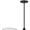 Homeroots 34" Black Aluminum Geometric Wavy LED Dimmable Outdoor Hanging Light 683460 - alternate 9
