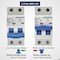 Automation Systems Interconnect 1 Amp, 2 Pole, 480Vac, 125Vdc, Trip Curve: D, DIN Rail Mount-Miniature Circuit Breaker, UL1077 NDB2-63D1-2 - alternate 6