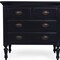 Homeroots 32" Black Solid Wood Four Drawer Gentlemans Chest 389778 - alternate 8
