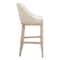 Homeroots 31" Beige and Natural Fabric and Solid Wood Bar Height Bar Chair 580068 - alternate 6