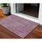 Homeroots 3' X 5' Eggplant And Ivory Geometric Washable Indoor Outdoor Area Rug 600810 - alternate 1