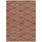 Homeroots 3' X 5' Orange Gold And Ivory Geometric Washable Indoor Outdoor Area Rug 615218 - alternate 8