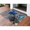 Homeroots 2' X 3' Blue Abstract Washable Non Skid Indoor Outdoor Area Rug 559649 - alternate 1