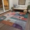 Homeroots 9' X 12' Orange Purple And Green Geometric Washable Indoor Outdoor Area Rug 604424 - alternate 8