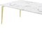 Homeroots 90" White and Gold Marble and Metal Dining Table 534372 - alternate 9