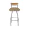 Holland Bar Stool Co Revelle 36in Swivel Extra Tall Bar Stool, Anodized Nickel Finish, Medium Back and Canter Sand Seat 881 - alternate 11