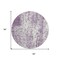 Homeroots 8' Lavender And Ivory Round Abstract Washable Indoor Outdoor Area Rug 612955 - alternate 7