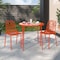 Leisuremod Modern Devon Aluminum Chair, Orange, 2PK DC23OR2 - alternate 8