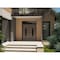 Vdomdoors Front Exterior Prehung Aluminum Double Doors Ronex1277 Brown Top Transom Mirrored Clear Glass Top RONEX1277DEXD-BRW-W72xH80+14-RH-O - alternate 3