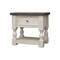 Homeroots 27" Ivory Solid Wood One Drawer Nightstand 527053 - alternate 1