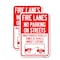 Signmission Fire Lanes No Parking on Streets Unauthorized Vehicles , 18'' X 24'', Heavy Gauge Aluminum, 2PK A-1824-2PACK-23987 - alternate 1