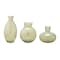Homeroots Set of Three Sage Green Seeded Bubble Glass Table Vases, 3PK 634100 - alternate 1