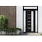 Vdomdoors Front Exterior Prehung FiberGlass Door Frosted Glass / Manux 8088 Matte Black / 2 Sidelight and Tra MANUX8088EXD-BLK-W12+36+12 x H80+14-LH - alternate 4