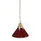 Holland Bar Stool Co Burgundy Pendant Light, Brass Fixture BL1BRBurg - alternate 1