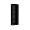Homeroots 71" Black Five Tier Bookcase with Two doors 546341 - alternate 7